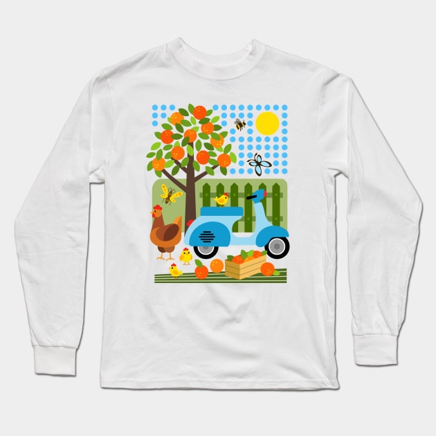 Scooter Long Sleeve T-Shirt by AdrianaStore